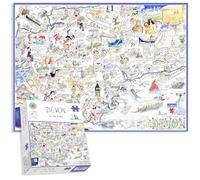 Comical Map Of Devon, Artwork By Tim Bulmer - 1000 Piece Puzzle For Adults, Large Puzzle 66cm X 50cm In Size. Challenging To Complete But Fun And Humorous. Makes A Great Gift For Birthdays