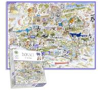 Comical Map Of Dorset, Artwork By Tim Bulmer - 1000 Piece Puzzle For Adults, Large Puzzle 66cm X 50cm In Size. Challenging To Complete But Fun And Humorous