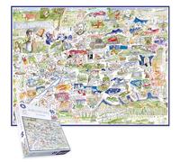 Comical Map Of Gloucestershire, Artwork By Tim Bulmer - 1000 Piece Puzzle For Adults, Large Puzzle 66cm X 50cm In Size. Challenging To Complete But Fun And Humorous