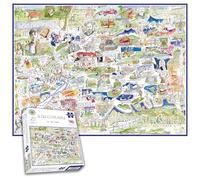Comical Map Of Gloucestershire, Artwork By Tim Bulmer - 1000 Piece Puzzle For Adults, Large Puzzle 66cm X 50cm In Size. Challenging To Complete But Fun And Humorous