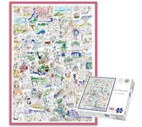 Comical Map Of Herefordshire, Artwork By Tim Bulmer - 1000 Piece Puzzle For Adults, Large Puzzle 66cm X 50cm In Size. Challenging To Complete But Fun And Humorous…