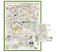 Comical Map Of Wiltshire, Artwork By Tim Bulmer - 1000 Piece Puzzle For Adults, Large Puzzle 66cm X 50cm In Size. Challenging To Complete But Fun And Humorous…