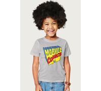 Comics 1990s 3D Perspective Logo T-Shirt Marvel Mid Grey 9-11 Years