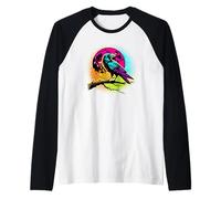 Comics Art Crow Silhouette Raven Crows Raglan Baseball Tee