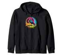 Comics Art Crow Silhouette Raven Crows Zip Hoodie