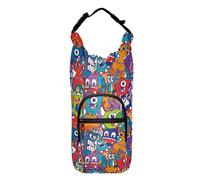 Comics Cartoon Monsters Crossbody Water Bottle Sling Bag Multi size Water Bottle Insulated Carrier Water Bottle Carrier with Strap Fits 20/24/32/40 oz Bottles