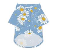 Comics Daisies Classic Dog Clothes Cat Shirt Puppy Costume Button Tshirt Summer