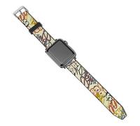 Comics Lettering in Pop Art Style PU Smartwatch Bands Replacement Watch Strap Band Compatible with Apple Watch 42mm44mm/40mm38mm Compatible with IWatch Series Size 38mm/40mm