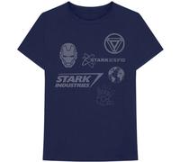 Marvel Iron Man Stark Expo Logo T-Shirt in Navy | Size: Large Marvel Navy L