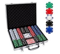 Comie Poker Chips,500PCS Poker Chip Set with Aluminum Travel Case,11.5 Gram Poker Set for Texas Holdem Blackjack Gambling