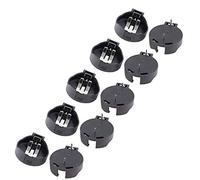 Comimark 10 Pcs CR2450 Coin Cell Button Battery Socket Holder 2 Pins Black AD