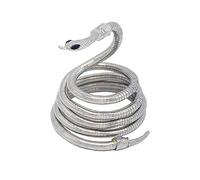 Comimark 2 PCS Personality Gothic Snake Necklace Long Chunky Snake Necklace Wrap Collar Around Neck For Women