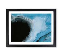 Coming Back In Abstract Modern Art Framed Wall Art Print, Ready to Hang Picture for Living Room Bedroom Home Office Décor, Black A2 (64 x 46 cm)