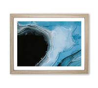 Coming Back In Abstract Modern Art Framed Wall Art Print, Ready to Hang Picture for Living Room Bedroom Home Office Décor, Oak A4 (34 x 25 cm)