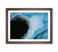 Coming Back In Abstract Modern Art Framed Wall Art Print, Ready to Hang Picture for Living Room Bedroom Home Office Décor, Walnut A2 (64 x 46 cm)