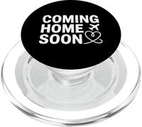Coming Home Soon Airplane Heart Travel Quote PopSockets PopGrip for MagSafe