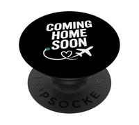 Coming Home Soon Airplane Long Distance Love PopSockets Adhesive PopGrip