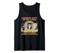 Coming Out of My Cave and I’ve Been Doing Just Fine Cat Tank Top