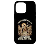 Coming Out of My Cave Dabbing Jesus Christian Religion Humor Case for iPhone 14 Pro Max