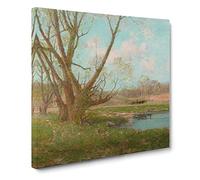 Coming Rain by Julian Onderdonk Classic Painting Canvas Wall Art Print Ready to Hang, Framed Picture for Living Room Bedroom Home Office Décor, 14x14 Inch (35x35 cm)