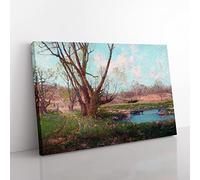 Coming Rain By Julian Onderdonk Classic Painting Canvas Wall Art Print Ready to Hang, Framed Picture for Living Room Bedroom Home Office Décor, 50x35 cm (20x14 Inch)