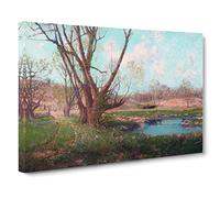 Coming Rain By Julian Onderdonk Classic Painting Canvas Wall Art Print Ready to Hang, Framed Picture for Living Room Bedroom Home Office Décor, 20x14 Inch (50x35 cm)