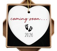 Coming Soon 2026 Babys First Christmas Ornament 2026 New Parents Gifts for Couples Pregnancy Announcement Ornament Expecting Parents to Be Unique Gifts Baby Announcements Ideas for Parents