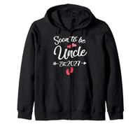 Coming Soon 2027 Soon To Be Uncle est.2027 Zip Hoodie