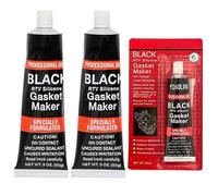 Comioke 2PCS High Temperature RTV Silicone Instant Gasket, Silicone Engine Repair Gasket Seal, Sealant Glue, Heat Resistant from -80ºF to 600ºF,Water Resistance Anti-Freeze Remain Flexible black