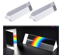 Comioke Triangle Prism Set: Optical Glass Refractor Triangular Prisms, K9 Glass, 2 Pack with Gift Box, Suitable for Kids