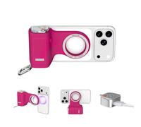 COMITOK MOCA Magnetic iPhone Grip for iPhone 17, Supports iOS 26, with Detachable Multi-Function Remote Control, Comfort, Ergonomic Design, PureTouch Silicone Phone Grip, Suction Cup Grip for