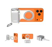 COMITOK MOCA Only for iPhone Fun Shot Magnetic Phone Grip for iPhone 17 All Models iOS26, iOS18, No Need App Camera Grip with Anti-Drop Design Detachable Remote Control and Convenient Keychain Hook