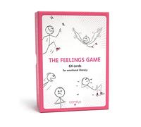 Comitys | The Feelings Game | Language : English | 64 Feelings Literacy flashcards | Non-Violent Communication Teaching Tool | 177 Feelings to Discover