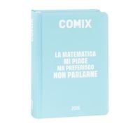 Comix - 16 Month Daily Diary, School Diary 2025-2026, with Hardcover, Ideal for Middle and High School, 13 x 17.8 h cm, Light Blue