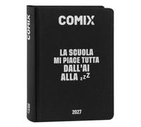 COMIX - 2027 16 Month Daily Diary, Diary for Middle and High Schools, Hardcover, 576 Pages with Graphics and Comics, Ideal for Boys and Girls, Mignon Format, 9 x 12.5 cm