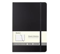 Comix A5 Notebook Lined Journal, 240 Pages Thick Paper, 5.5 x 8.3 inch, Thick Hardcover notebooks, Classic College Ruled journals for Women Wen Writing School Office (Black)