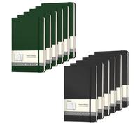 Comix Lined Journal Notebooks, 12 Pack 240 Pages, 5.5 x 8.3 inch, A5 Medium Hardcover Notebooks, Classic College Ruled Notebooks for Writing