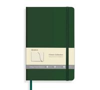 Comix Lined Journal Notebooks, 240 Pages, 5.5 x 8.3 inch, A5 Medium Hardcover Notebooks, Classic College Ruled Notebooks for Writing, Dark Green
