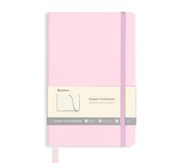 Comix Lined Journal Notebooks, 240 Pages, 5.5 x 8.3 inch, A5 Medium Hardcover Notebooks, Classic College Ruled Notebooks for Writing, Pink