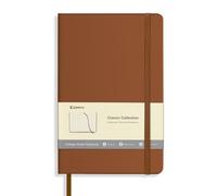 Comix Lined Journal Notebooks, 240 Pages, 5.5 x 8.3 inch, A5 Medium Hardcover Notebooks, Classic College Ruled Notebooks for Writing, Brown
