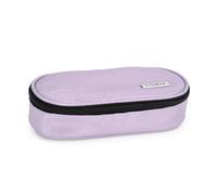 Comix Lurex Oval Pencil Case for Children and Teenagers, Ideal for Storing Stationery, Practical Zip Closure, Interior with Elastic Loops on The Sides, 22 x 5 x 7 cm, Lilac, Casual