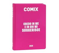 Comix Online Exclusive 16-Month Daily Diary 2025-2026 School Diary with Hardcover, Ideal for Middle and High School, 13 x 17.8 h cm, Red