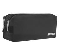 Comix - School Pencil Case, 2 Zip Pencil Case for Children and Teenagers, Ideal for Storing School Stationery, with Practical Zip Closure and Metal Comix Logo, 22 x 10H x 10 cm, Black, Casual
