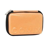 Comix - School Pencil Case, Maxi Zip Pencil Case for Children and Teenagers, with Stationery Set Included, Hard Cover with Maxi Embossed Logo and Metal Pull, 21 x 14.5h x 6.5 cm, Orange, Orange,