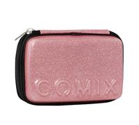 Comix - School Pencil Case, Maxi Zip Pencil Case for Children and Teenagers, with Stationery Set Included, Hard Cover with Maxi Embossed Logo and Metal Pull, 14.5 x 21h x 6.5 cm, Pink, Casual