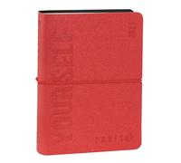 COMIX U YOURSELF 2026-2027 Mini Daily Diary, 16 Months, with Soft Cover Heat Absorbing, Elastic and 448 Pages, Ideal for School and University 4.3 x 6 inches, Red