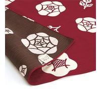 Comledge Furoshiki Japanese Wrapping Square Cloth Extra Large 41.3inch (105cm) Reversible Cotton made in Japan (Japan Import) (Rose, Red & Brown) J-SSFS020