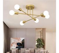 Comley Modern Chandelier Light Fixtures, Adjustable Pendant Lighting, 6 Lights E27 Sputnik Ceiling Light for Living Room, Bedroom, Kitchen, Dining Room
