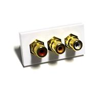 Comlynx Phono Composite Video & Audio Multi Media Faceplate Module Socket Panel Mount Leaded