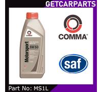 Comma 5W50 MOTORSPORT Fully Synthetic Motor Oil Suitable for 1L - MS1L